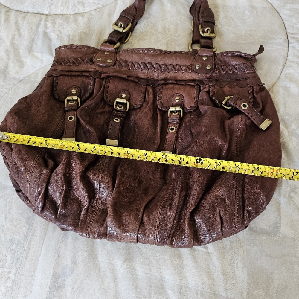 Cynthia Rowley Brown Buckle Hobo Shoulder Bag - Picture 10 of 12